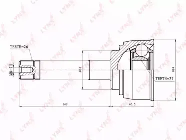 CO7533 LYNXauto Шарнирный комплект, приводной вал CO7533 LYNXauto Шарнирный комплект, приводной вал