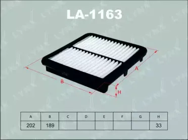 LA-1163 LYNXauto Воздушный фильтр LA-1163 LYNXauto Воздушный фильтр