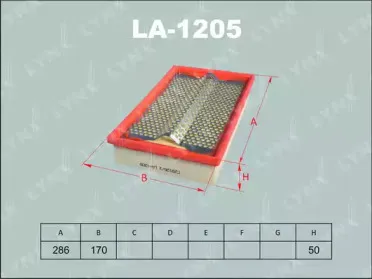 LA-1205 LYNXauto Воздушный фильтр LA-1205 LYNXauto Воздушный фильтр