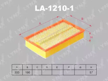 LA-1210-1 LYNXauto Воздушный фильтр LA-1210-1 LYNXauto Воздушный фильтр