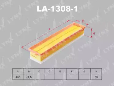 LA13081 LYNXauto Воздушный фильтр LA13081 LYNXauto Воздушный фильтр