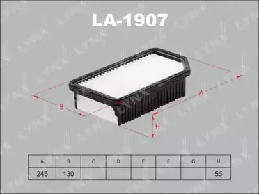 LA-1907 LYNXauto Воздушный фильтр LA-1907 LYNXauto Воздушный фильтр