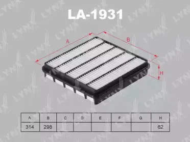 LA-1931 LYNXauto Воздушный фильтр LA-1931 LYNXauto Воздушный фильтр