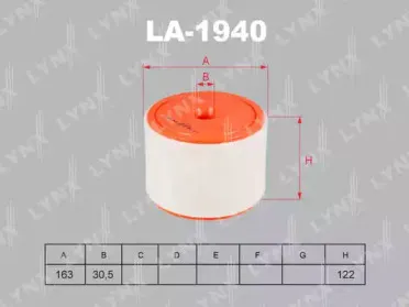 LA-1940 LYNXauto Воздушный фильтр LA-1940 LYNXauto Воздушный фильтр