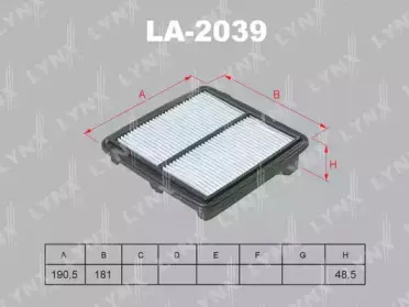 LA-2039 LYNXauto Воздушный фильтр LA-2039 LYNXauto Воздушный фильтр