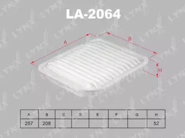 LA-2064 LYNXauto Воздушный фильтр LA-2064 LYNXauto Воздушный фильтр