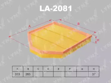 LA2081 LYNXauto Воздушный фильтр LA2081 LYNXauto Воздушный фильтр
