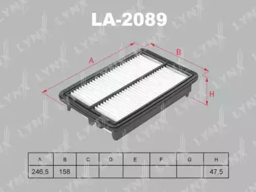 LA-2089 LYNXauto Воздушный фильтр LA-2089 LYNXauto Воздушный фильтр