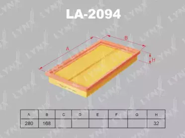 LA2094 LYNXauto Воздушный фильтр LA2094 LYNXauto Воздушный фильтр