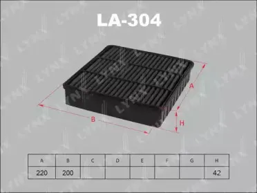 LA-304 LYNXauto Воздушный фильтр LA-304 LYNXauto Воздушный фильтр