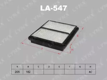 LA-547 LYNXauto Воздушный фильтр LA-547 LYNXauto Воздушный фильтр