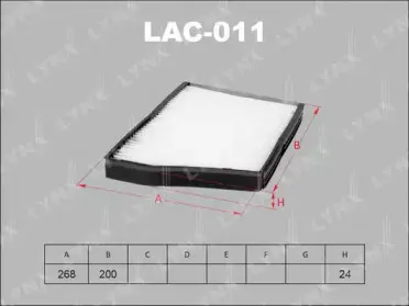 LAC-011 LYNXauto Фильтр, воздух во внутренном пространстве LAC-011 LYNXauto Фильтр, воздух во внутренном пространстве