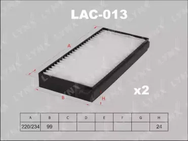 LAC-013 LYNXauto Фильтр, воздух во внутренном пространстве LAC-013 LYNXauto Фильтр, воздух во внутренном пространстве