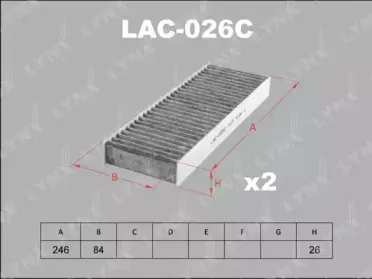 LAC026C LYNXauto Фильтр, воздух во внутренном пространстве LAC026C LYNXauto Фильтр, воздух во внутренном пространстве