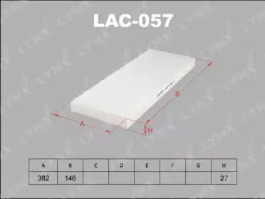LAC-057 LYNXauto Фильтр, воздух во внутренном пространстве LAC-057 LYNXauto Фильтр, воздух во внутренном пространстве