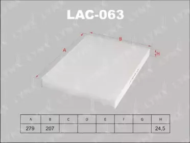 LAC-063 LYNXauto Фильтр, воздух во внутренном пространстве LAC-063 LYNXauto Фильтр, воздух во внутренном пространстве