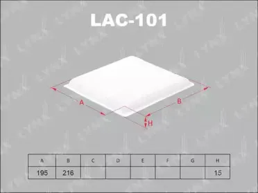 LAC101 LYNXauto Фильтр, воздух во внутренном пространстве LAC101 LYNXauto Фильтр, воздух во внутренном пространстве