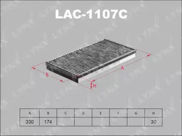 LAC-1107C LYNXauto Фильтр, воздух во внутренном пространстве LAC-1107C LYNXauto Фильтр, воздух во внутренном пространстве