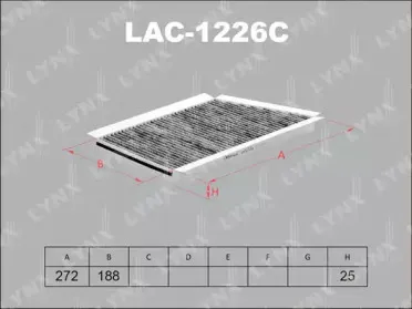 LAC-1226C LYNXauto Фильтр, воздух во внутренном пространстве LAC-1226C LYNXauto Фильтр, воздух во внутренном пространстве