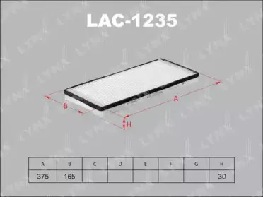 LAC-1235 LYNXauto Фильтр, воздух во внутренном пространстве LAC-1235 LYNXauto Фильтр, воздух во внутренном пространстве