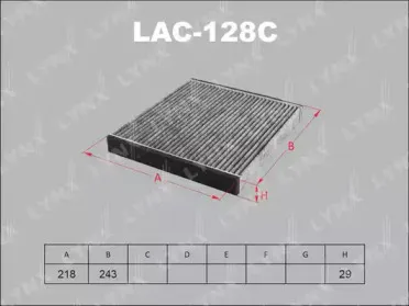 LAC-128C LYNXauto Фильтр, воздух во внутренном пространстве LAC-128C LYNXauto Фильтр, воздух во внутренном пространстве
