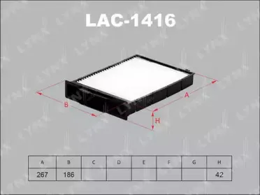LAC-1416 LYNXauto Фильтр, воздух во внутренном пространстве LAC-1416 LYNXauto Фильтр, воздух во внутренном пространстве