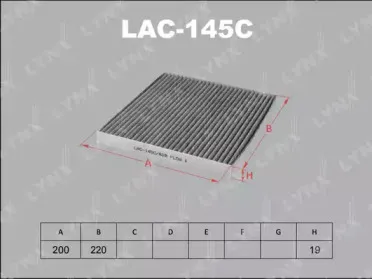 LAC-145C LYNXauto Фильтр, воздух во внутренном пространстве LAC-145C LYNXauto Фильтр, воздух во внутренном пространстве