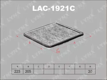 LAC-1921C LYNXauto Фильтр, воздух во внутренном пространстве LAC-1921C LYNXauto Фильтр, воздух во внутренном пространстве