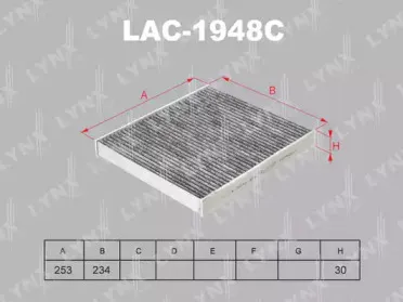 LAC1948C LYNXauto Фильтр, воздух во внутренном пространстве LAC1948C LYNXauto Фильтр, воздух во внутренном пространстве