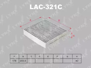 LAC321C LYNXauto Фильтр, воздух во внутренном пространстве LAC321C LYNXauto Фильтр, воздух во внутренном пространстве