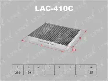 LAC-410C LYNXauto Фильтр, воздух во внутренном пространстве LAC-410C LYNXauto Фильтр, воздух во внутренном пространстве