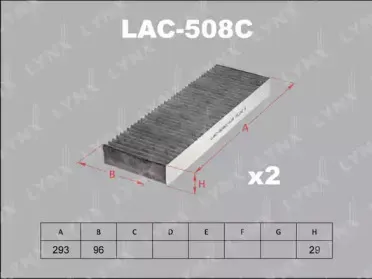 LAC-508C LYNXauto Фильтр, воздух во внутренном пространстве LAC-508C LYNXauto Фильтр, воздух во внутренном пространстве