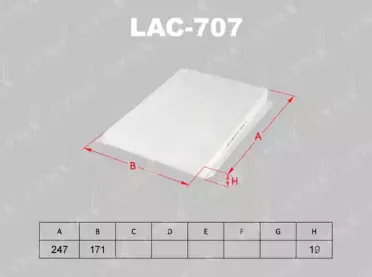LAC-707 LYNXauto Фильтр, воздух во внутренном пространстве LAC-707 LYNXauto Фильтр, воздух во внутренном пространстве
