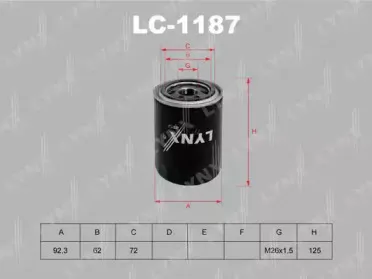 LC-1187 LYNXauto Масляный фильтр LC-1187 LYNXauto Масляный фильтр