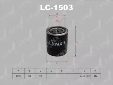 LC-1503 LYNXauto Масляный фильтр LC-1503 LYNXauto Масляный фильтр