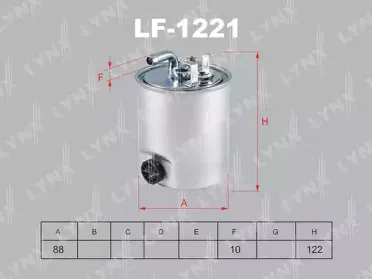 LF-1221 LYNXauto Топливный фильтр LF-1221 LYNXauto Топливный фильтр