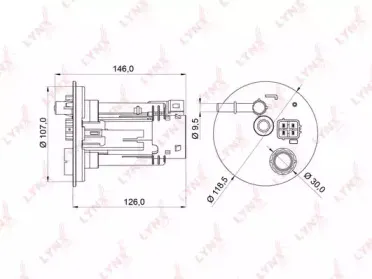 LF-981M LYNXauto Топливный фильтр LF-981M LYNXauto Топливный фильтр
