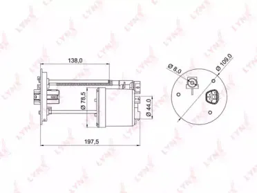 LF-982M LYNXauto Топливный фильтр LF-982M LYNXauto Топливный фильтр