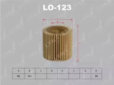 LO-123 LYNXauto Масляный фильтр LO-123 LYNXauto Масляный фильтр
