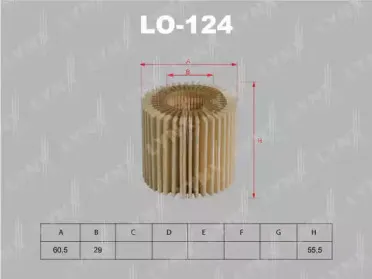 LO-124 LYNXauto Масляный фильтр LO-124 LYNXauto Масляный фильтр