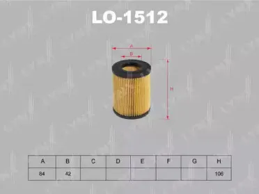 LO-1512 LYNXauto Масляный фильтр LO-1512 LYNXauto Масляный фильтр