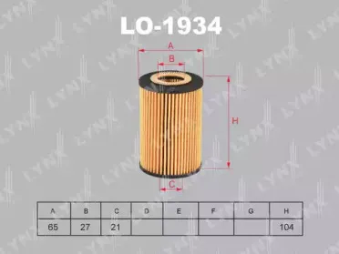 LO1934 LYNXauto Масляный фильтр LO1934 LYNXauto Масляный фильтр