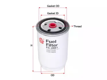 FC-2801 SAKURA Automotive Топливный фильтр FC-2801 SAKURA Automotive Топливный фильтр