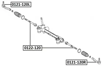 0122-120 ASVA Осевой шарнир, рулевая тяга 0122-120 ASVA Осевой шарнир, рулевая тяга