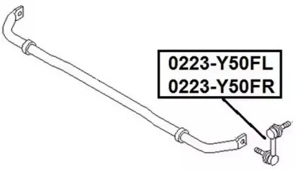 0223-Y50FR ASVA Тяга / стойка, стабилизатор 0223-Y50FR ASVA Тяга / стойка, стабилизатор