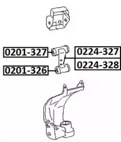 0224-327 ASVA Рычаг независимой подвески колеса, подвеска колеса 0224-327 ASVA Рычаг независимой подвески колеса, подвеска колеса
