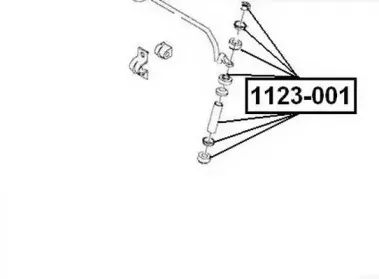 1123-001 ASVA Тяга / стойка, стабилизатор 1123-001 ASVA Тяга / стойка, стабилизатор