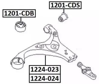 1201-CDB ASVA Подвеска, рычаг независимой подвески колеса 1201-CDB ASVA Подвеска, рычаг независимой подвески колеса