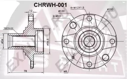 CHRWH-001 ASVA Ступица колеса CHRWH-001 ASVA Ступица колеса
