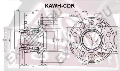 KAWH-CDR ASVA Ступица колеса KAWH-CDR ASVA Ступица колеса